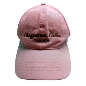 Pink Niagara‎ Falls Canada Embroidered Baseball Cap Cotton Adjustable Strap